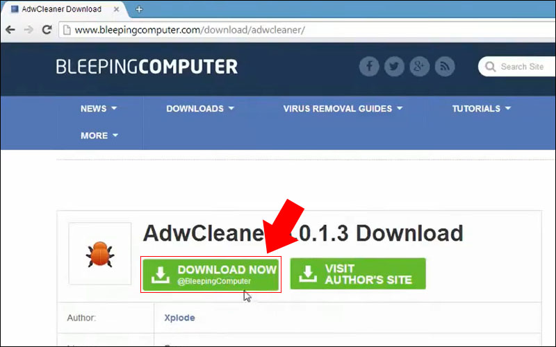 Tải phần mềm AdwCleaner